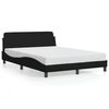 vidaXL Bed Frame "Dover" Black 140x190 cm Fabric