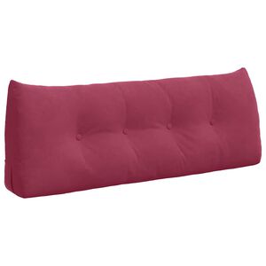 vidaXL Ryggkudde Vinr&ouml;d 120 x 24 x 50 cm Sammet