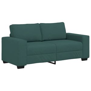vidaXL 2-sitssoffa m&ouml;rkgr&ouml;n 180x77x82 cm tyg