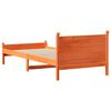 vidaXL Sängram utan madrass vaxbrun 75x190 cm massiv furu