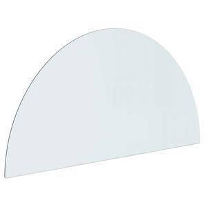 vidaXL Glas eldstad platta Transparent 1000 x 500 mm Glas
