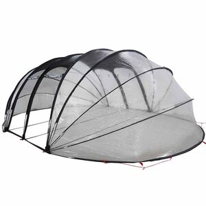 vidaXL Poolt&auml;lt Dome Transparent 538 x 440 x 204 cm PVC