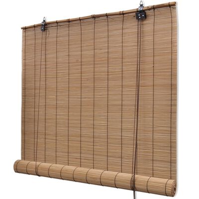 vidaXL Rullgardin bambu 140x220 cm brun