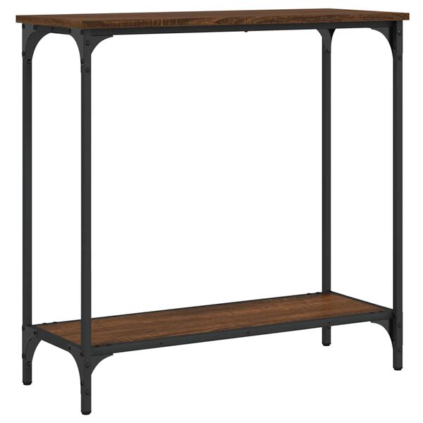 vidaXL Avlastningsbord brun ek 75x30,5x75 cm konstruerat tr&auml;