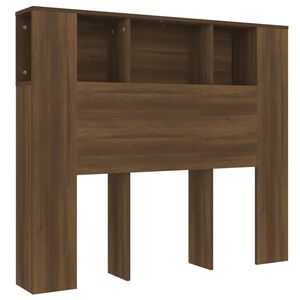 vidaXL S&auml;nggavel med f&ouml;rvaring brun ek 120x18,5x102,5 cm