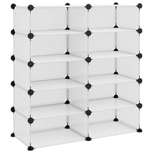 vidaXL Skohylla transparent 84x32x88,5 cm PP