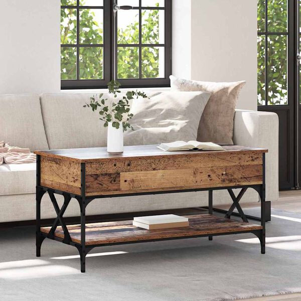 vidaXL Kaffeebord Gammalt tr&auml; 100 x 50 x 50 cm Konstruerat tr&auml;