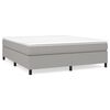 vidaXL Boxspring-s&auml;ngram ljusgr&aring; 160x200 cm tyg