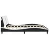 vidaXL Bed Frame with LED without Mattress "Zadar" Black and White 200x200 cm