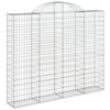 vidaXL Gabion b&aring;gformad 200x30x160/180 cm galvaniserat j&auml;rn