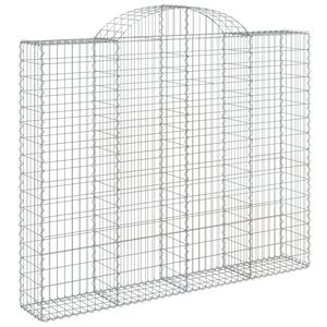 vidaXL Gabion b&aring;gformad 200x30x160/180 cm galvaniserat j&auml;rn