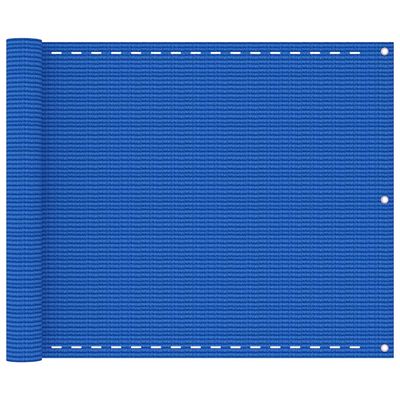 vidaXL Balkongskärm blå 75x600 cm HDPE
