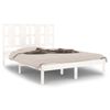 vidaXL S&auml;ngram utan madrass vit 120x200 cm massiv furu