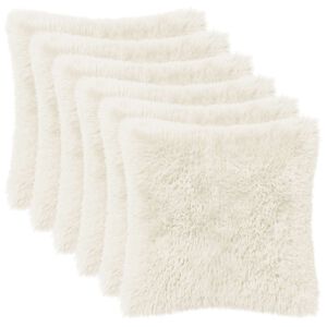 vidaXL Kudde med kudde HEERLEN 6 st Vit PV Fleece