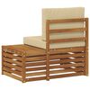 vidaXL Utomhus modulsoffa Naturf&auml;rg 91 x 63 x 73 cm Massivt Akaciatr&auml;
