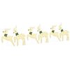 vidaXL LED Renar 6 st Guld 45 x 19 x 65 cm tyg