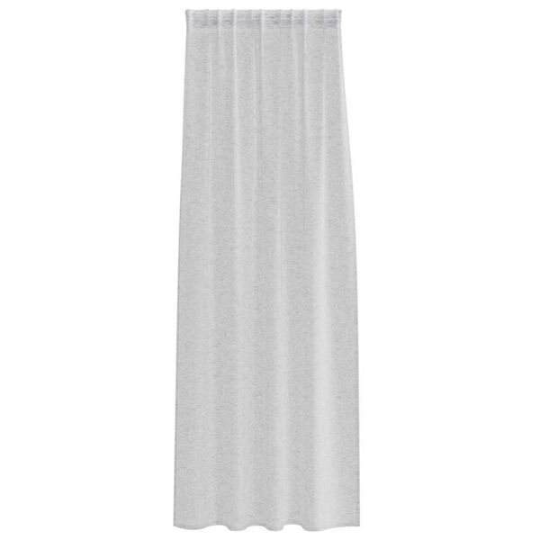 vidaXL Voile Gardin med gardiner 2 pcs Ljusgr&aring; 225 x 140 cm Polyester