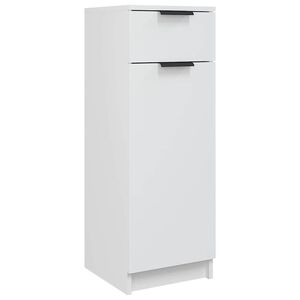 vidaXL Badrumssk&aring;p vit 32x33,5x90 cm konstruerat tr&auml;