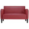 vidaXL Loveseat soffa vinr&ouml;d 110 cm konstl&auml;der