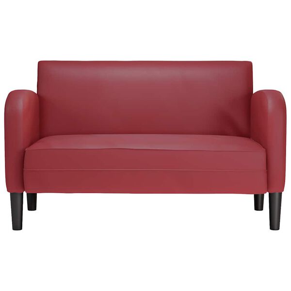 vidaXL Loveseat soffa vinr&ouml;d 110 cm konstl&auml;der