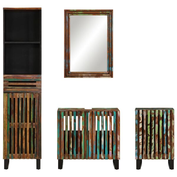 vidaXL Badrumsm&ouml;bler 4 delar massivt akaciatr&auml;