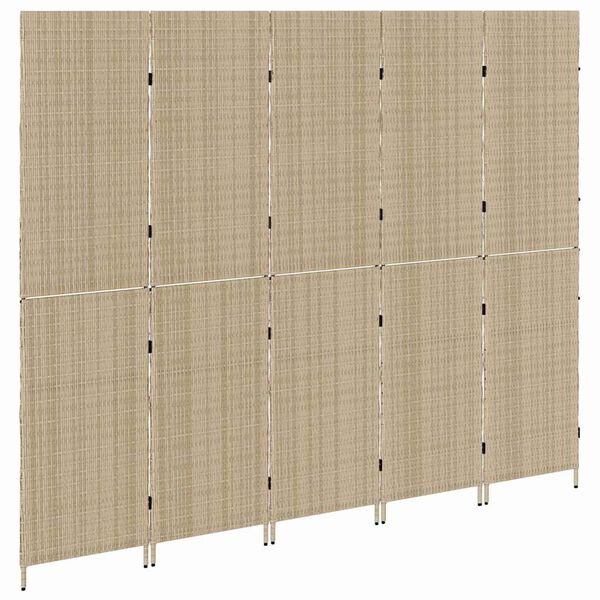 vidaXL Rumsavskiljare Beige 242 x 180 cm konstrotting