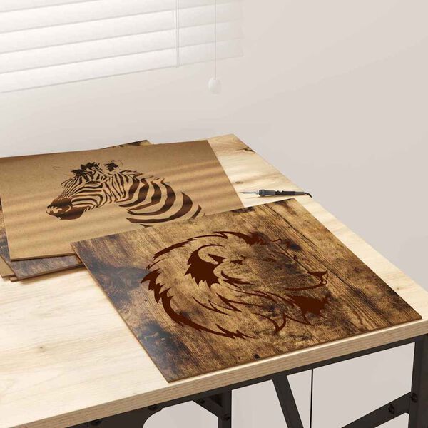 vidaXL Dekorpaneler 12 pcs Rökfärgad ek 30 x 30 x 0.3 cm