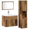 vidaXL Badrumsm&ouml;belset 4 st Brun 60 x 38,5 x 46 cm Konstruerat tr&auml;