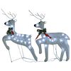 vidaXL Julrenar 2 st vit 40 lysdioder