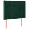 vidaXL S&auml;nggavel med kanter m&ouml;rkgr&ouml;n 83x16x118/128 cm sammet