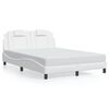 vidaXL Bed Frame "Viana" with LED without Mattress White 140x190 cm
