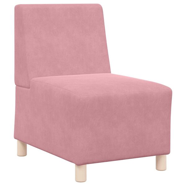 vidaXL Modulsofa utan armst&ouml;d 2 pcs Rosa 55 x 74 x 82 cm Sammet