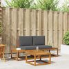 vidaXL Utomhussoffset 3 pcs Naturf&auml;rg Massivt akaciatr&auml; och polyester
