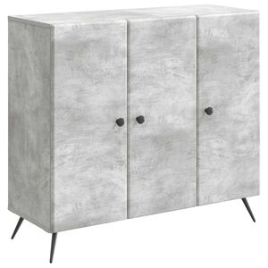 vidaXL Sideboard Betonggr&aring; 89 x 34,5 x 80 cm Konstruerat tr&auml;