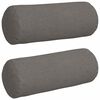 vidaXL Bolsterkuddar 2 st Kordread tyg Ljusgr&aring; &Oslash; 15 x 40 cm