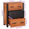 vidaXL Sideboard med l&aring;da 3 pcs Brun 55 x 30 x 75 cm Massivt Akaciatr&auml;