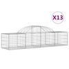 vidaXL Gabioner b&aring;gformade 13 st 200x50x40/60 cm galvaniserat j&auml;rn