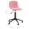 vidaXL Snurrbara matstolar 2 st rosa sammet