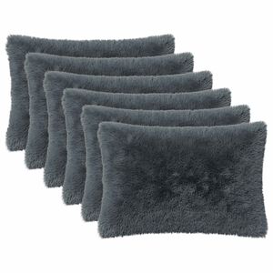 vidaXL Kudde med kudde HEERLEN 6 st Antracit PV Fleece