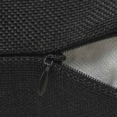 vidaXL Kuddöverdrag 4 st linne-design 40x40 cm svart