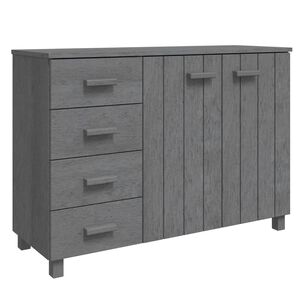 vidaXL Sk&auml;nk HAMAR m&ouml;rkgr&aring; 113x40x80 cm massiv furu
