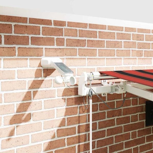 vidaXL Utf&auml;llbar markis Orange och Brunt 450 &times; 300 cm