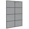 vidaXL Walk-in Duschv&auml;gg Svart 140 x 195 cm h&auml;rdat glas