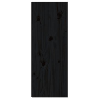 vidaXL Väggskåp 2 st svart 30x30x80 cm massiv furu