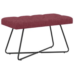 vidaXL B&auml;nk med knappar Vinr&ouml;d 80 x 40 x 46 cm Tyg