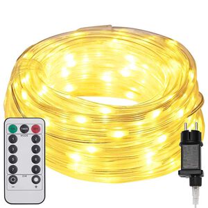 vidaXL Ljuslina med 120 LED-lampor Varmvit 5 m PVC