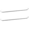 vidaXL Gardinskenor 2 st vit och silver 40-60 cm aluminium