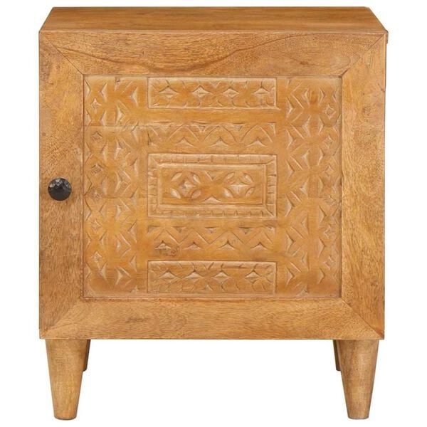 vidaXL Nattduksbord Ljusbrun 40 x 33 x 46 cm Massivt akaciatr&auml;