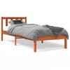 vidaXL S&auml;ngram utan madrass vaxbrun 75x190 cm massiv furu