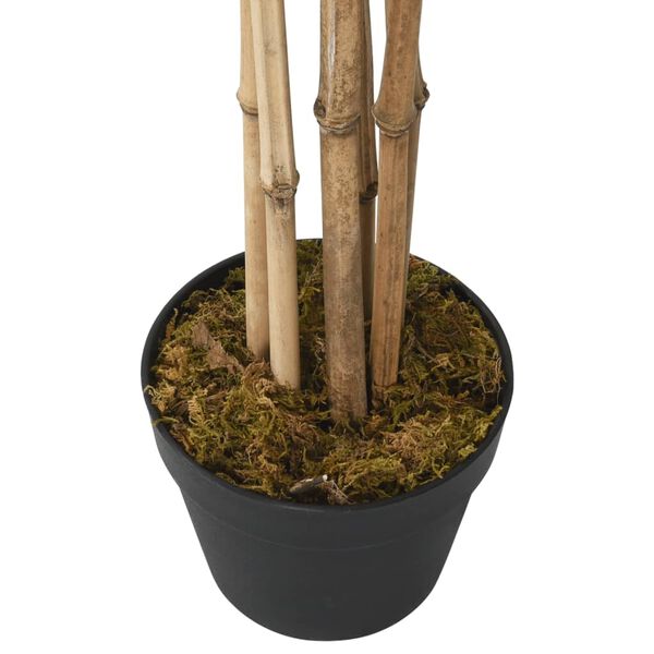 vidaXL Konstväxt bambu 552 blad 120 cm grön